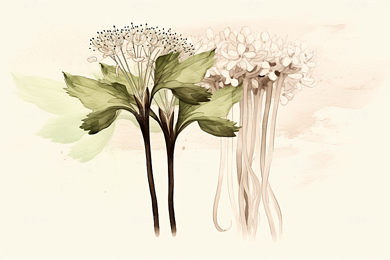 当归中草药中医插画