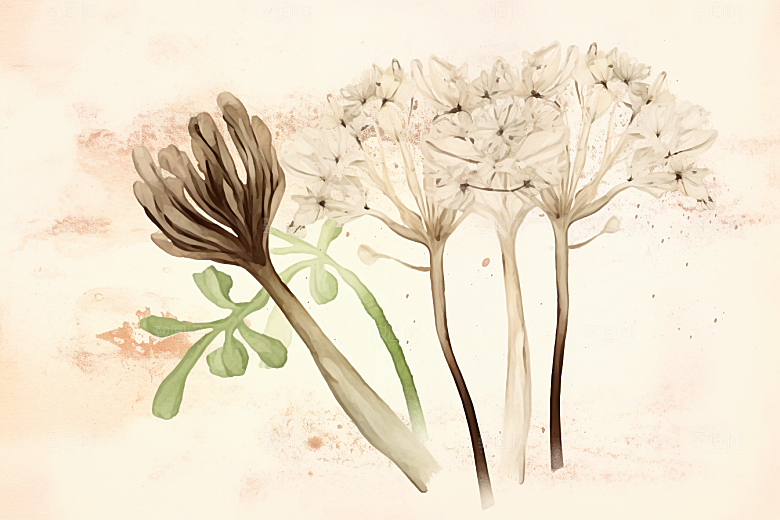 当归医疗药方插画