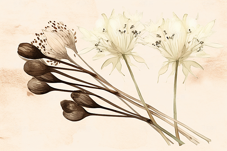 当归医学植物插画