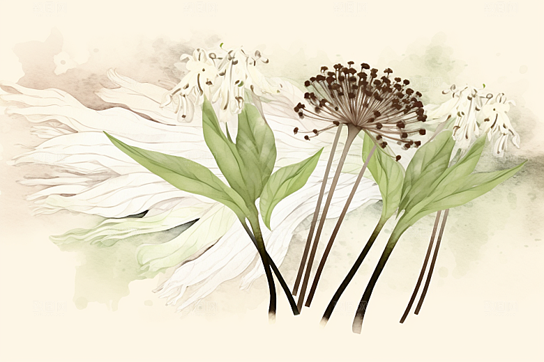 当归医学植物插画
