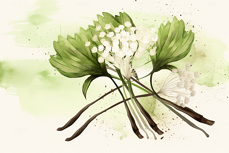 当归植物保健插画