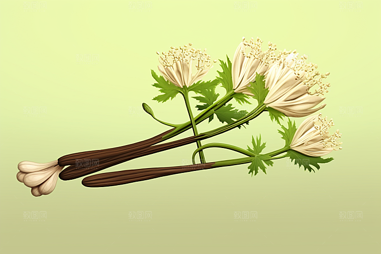 当归保健药方插画
