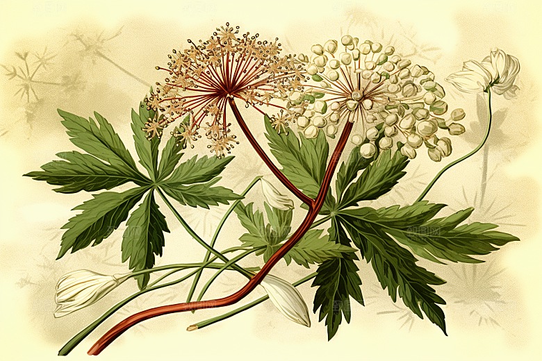 当归养生植物插画