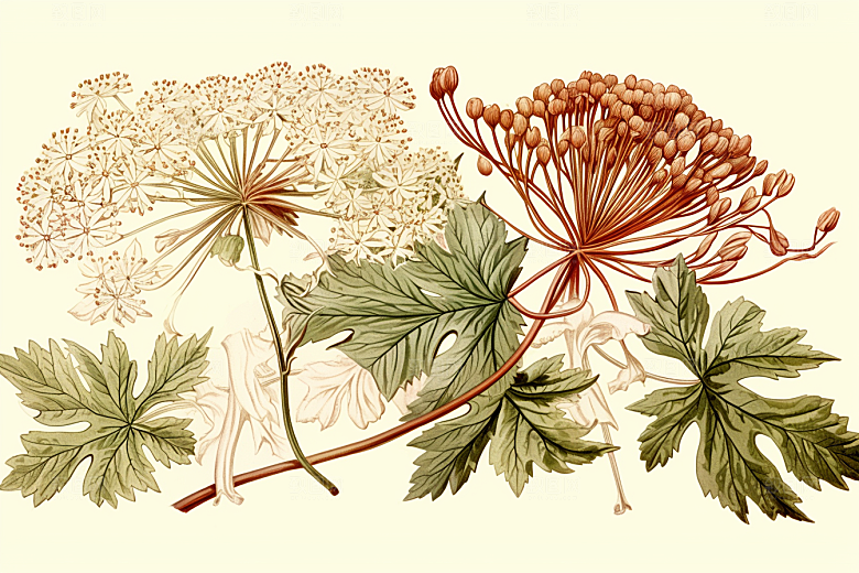 当归中医药方插画