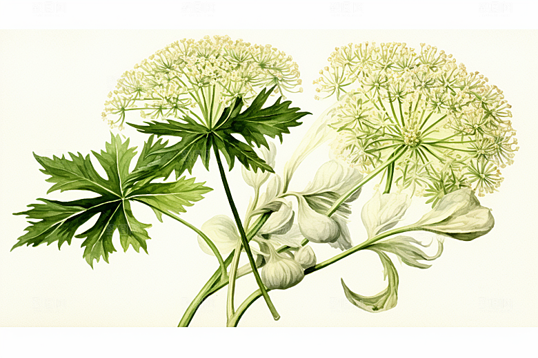 当归医疗植物插画