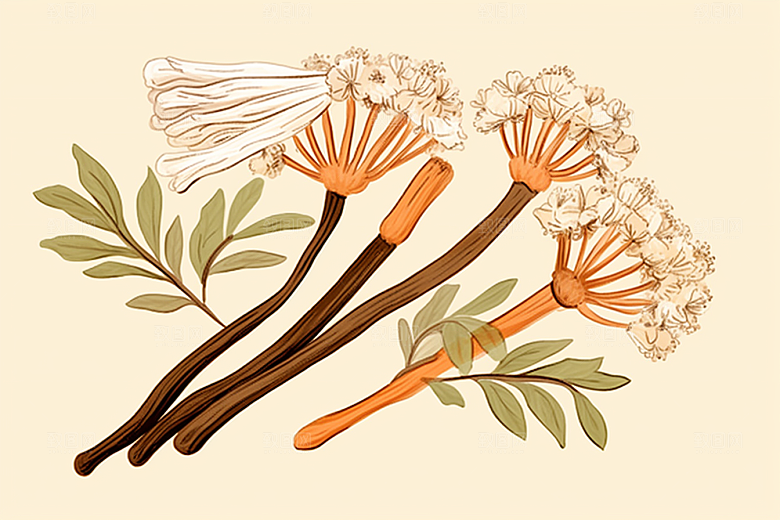 当归中医植物插画