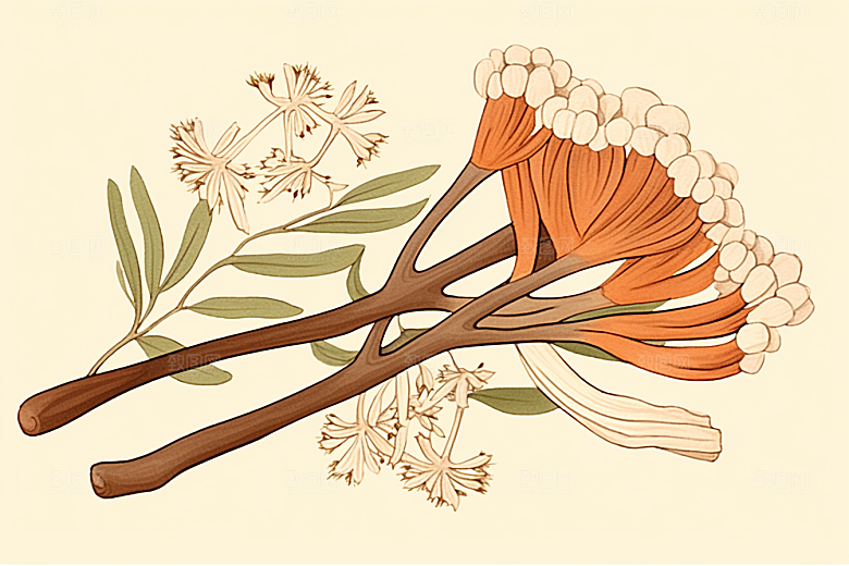 当归医学手绘插画
