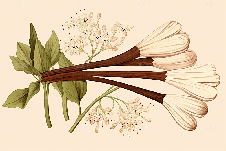 当归中医中草药插画
