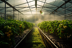 蔬菜大棚生产种植摄影图