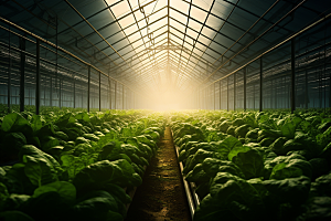 蔬菜大棚瓜果蔬菜农业科学摄影图