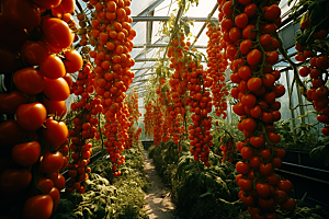 蔬菜大棚生产高清摄影图