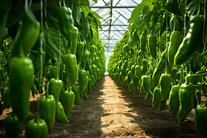 蔬菜大棚种植农业科学摄影图