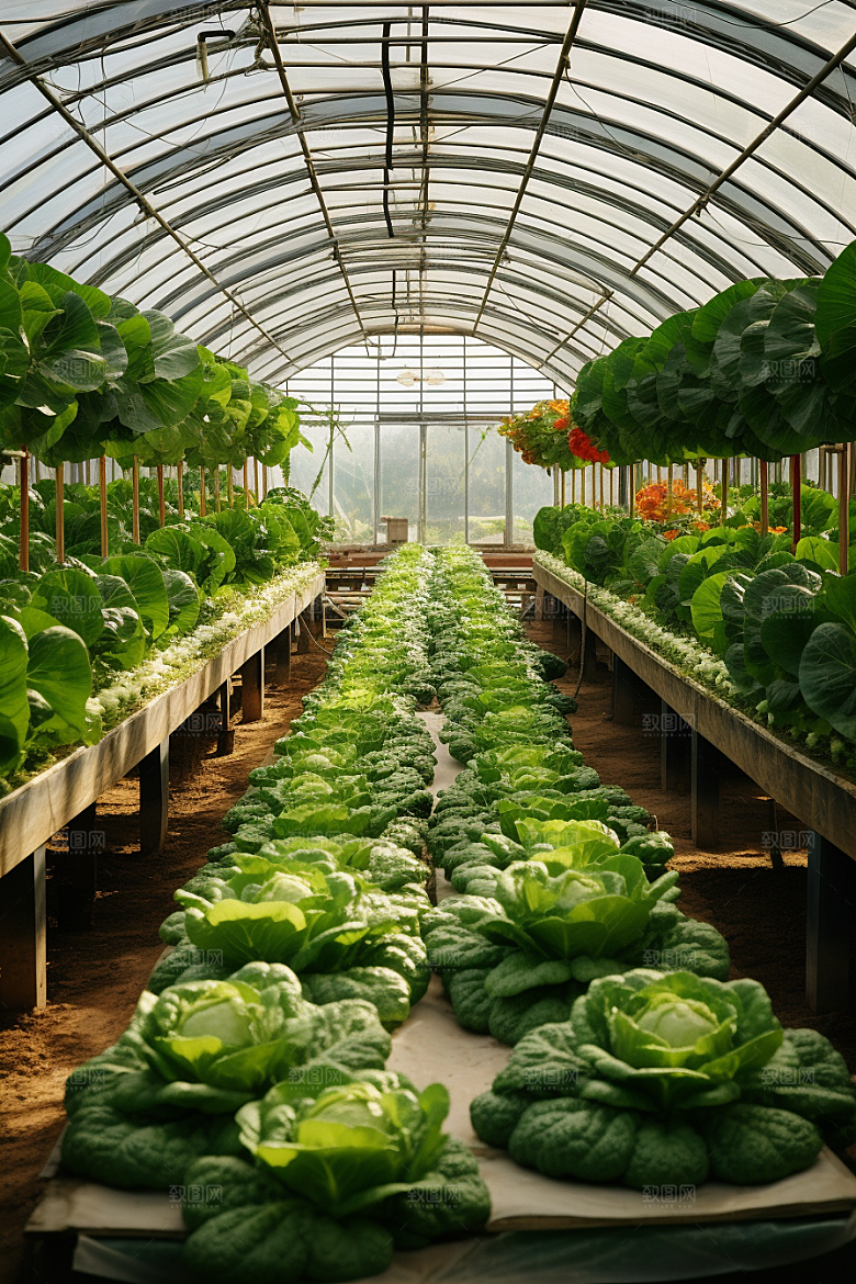 蔬菜大棚科研农业基地摄影图
