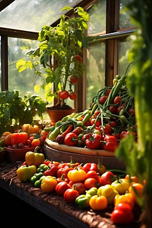 蔬菜大棚研究种植摄影图