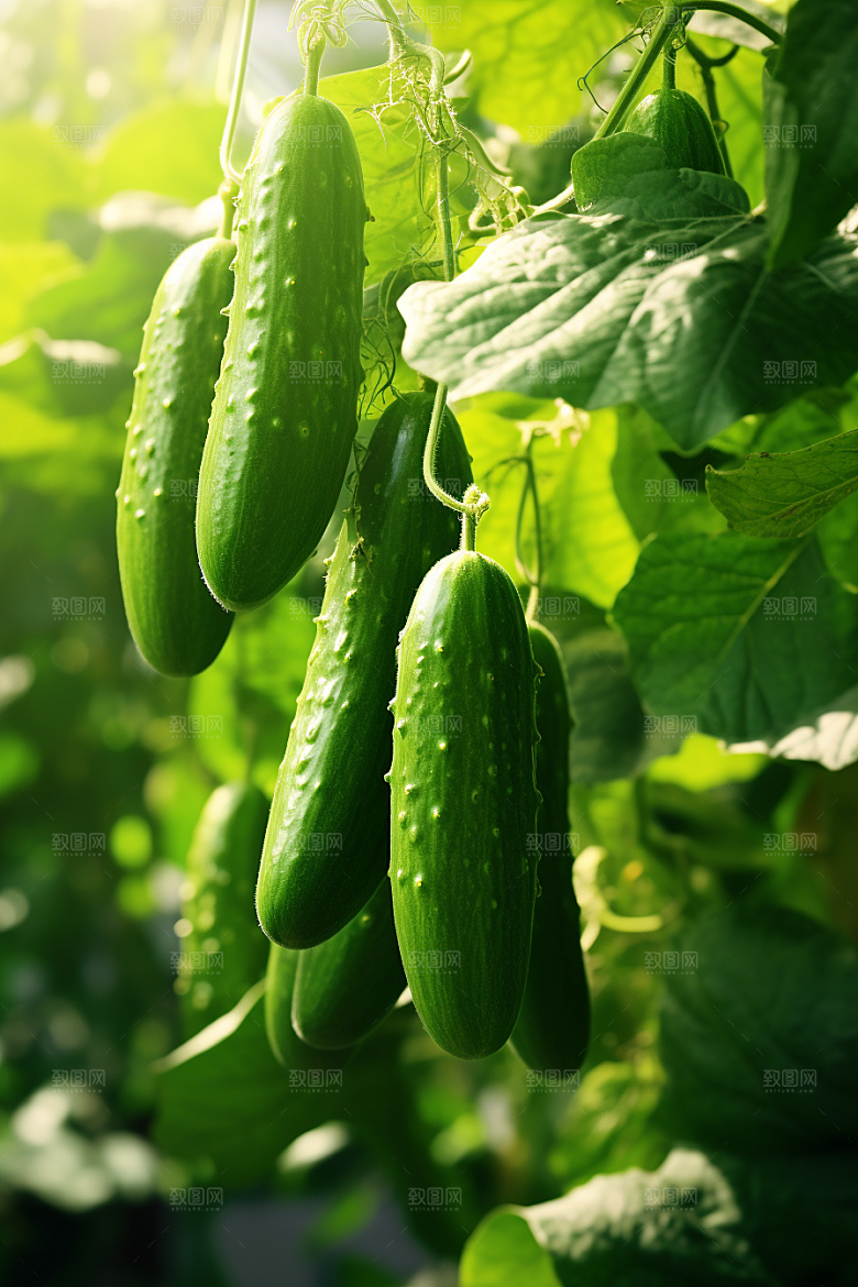 蔬菜大棚新鲜瓜果蔬菜摄影图
