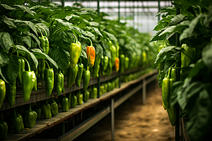 蔬菜大棚生产研究摄影图