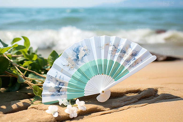 大暑暑气夏天素材