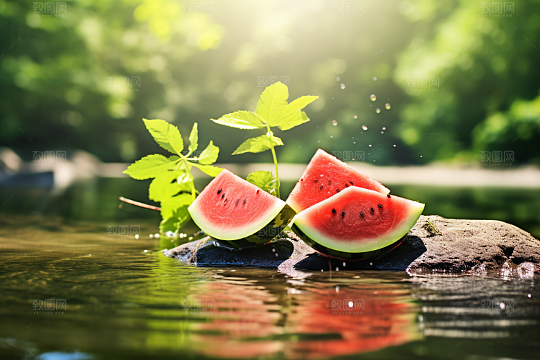 大暑盛夏暑气素材