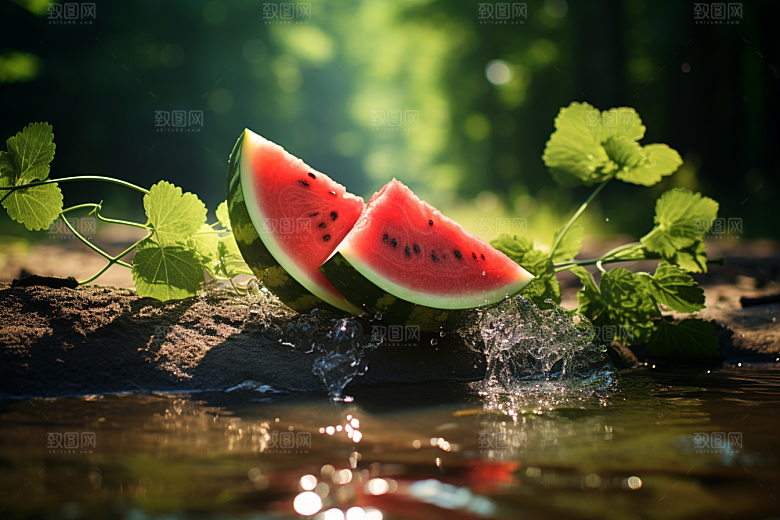 大暑节气炎热素材
