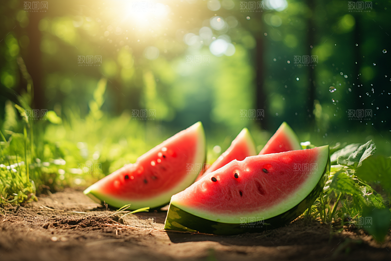 大暑炎热夏天素材