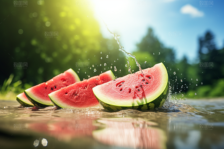 大暑氛围夏天素材