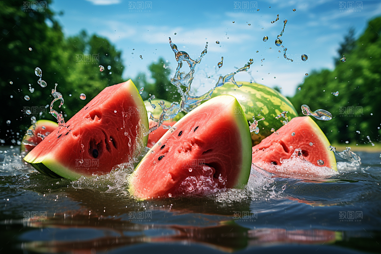 大暑暑气夏季素材