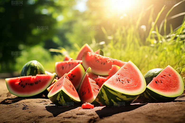 大暑暑气夏天素材