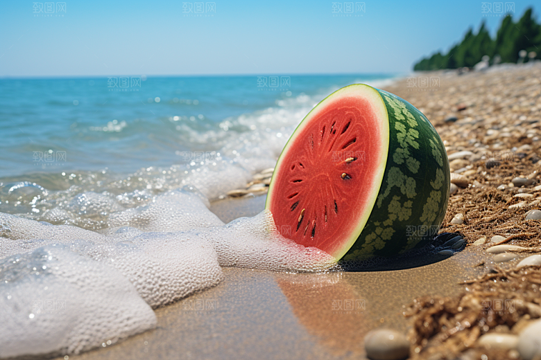 大暑炎热夏天素材