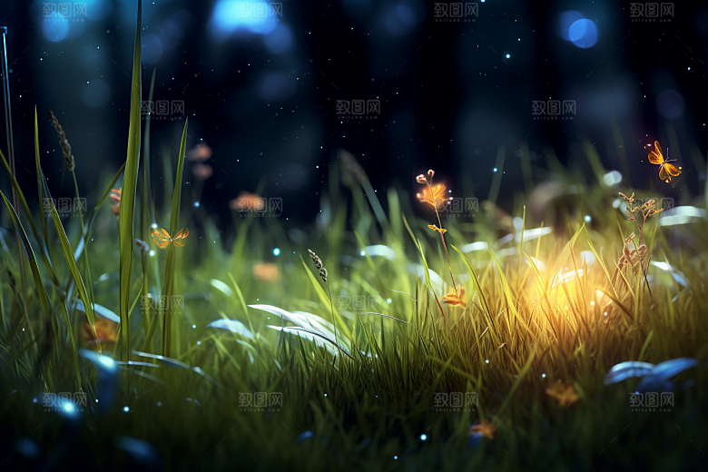 大暑节气清凉素材