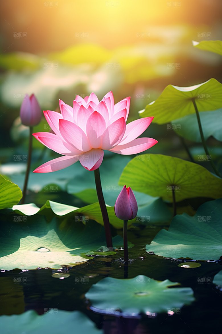 大暑暑气夏天素材