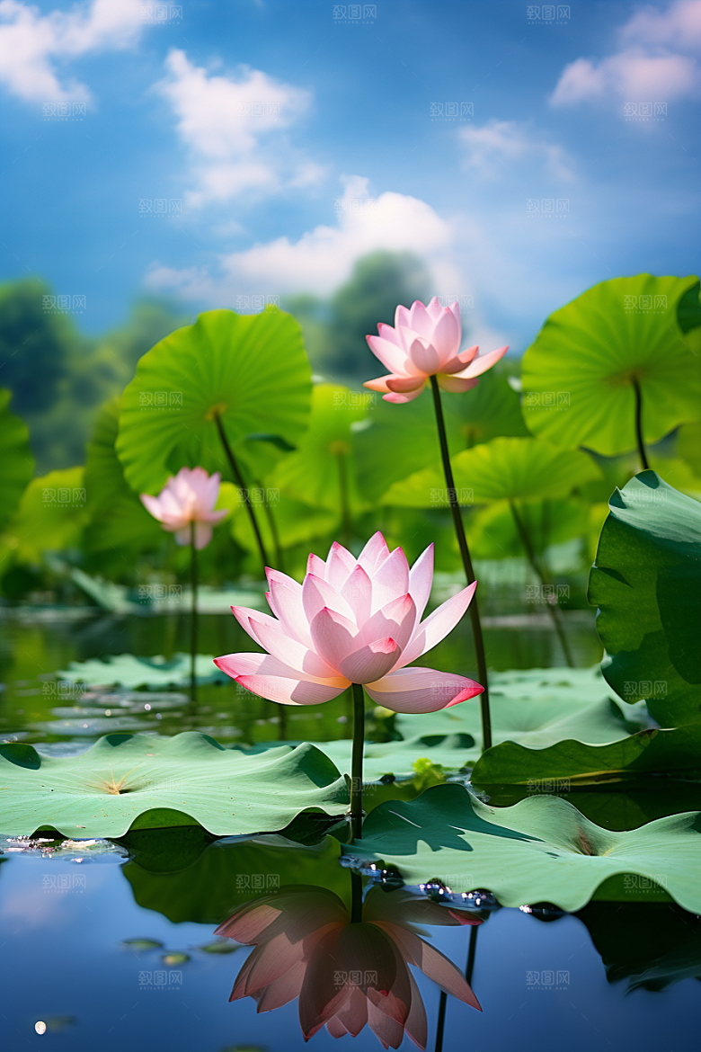 大暑氛围夏天素材