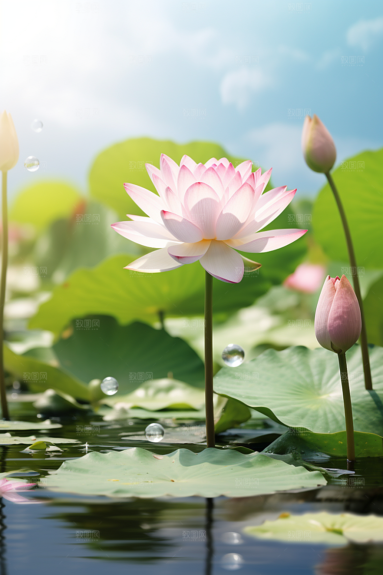 大暑夏季暑气素材