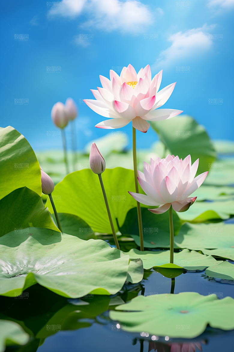 大暑炎热夏天素材