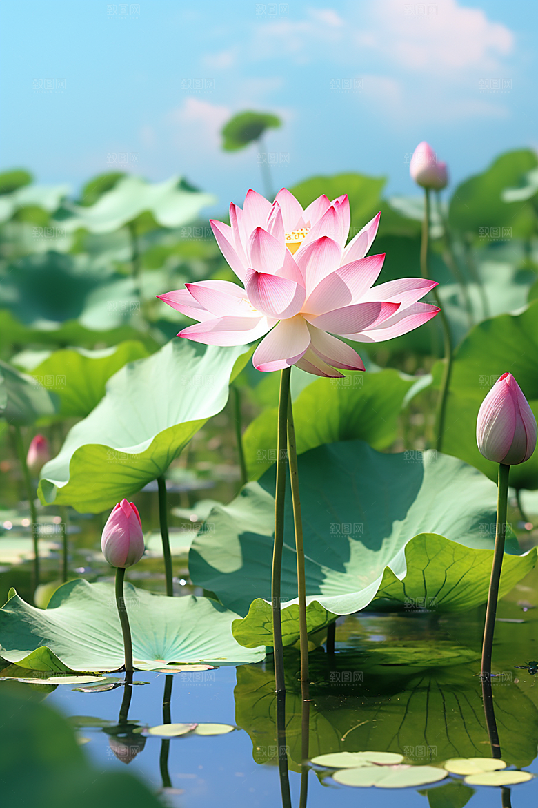 大暑夏季元素素材