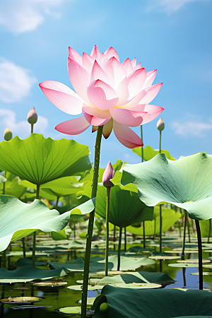 大暑炎热夏天素材