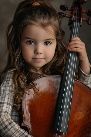 儿童大提琴培训音乐课弦乐摄影图