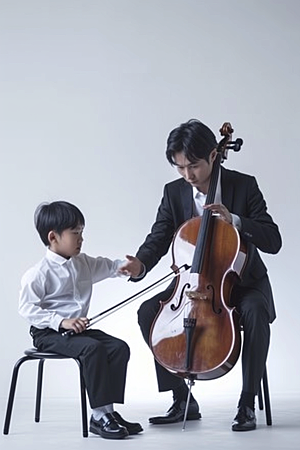 儿童大提琴培训乐器高清摄影图