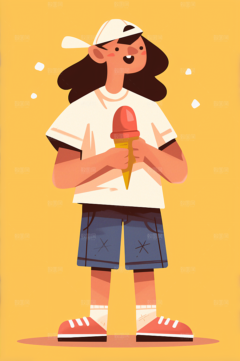 幸福童年高清玩耍插画