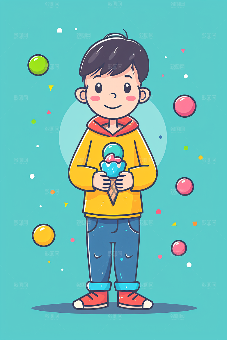 幸福童年自然高清插画