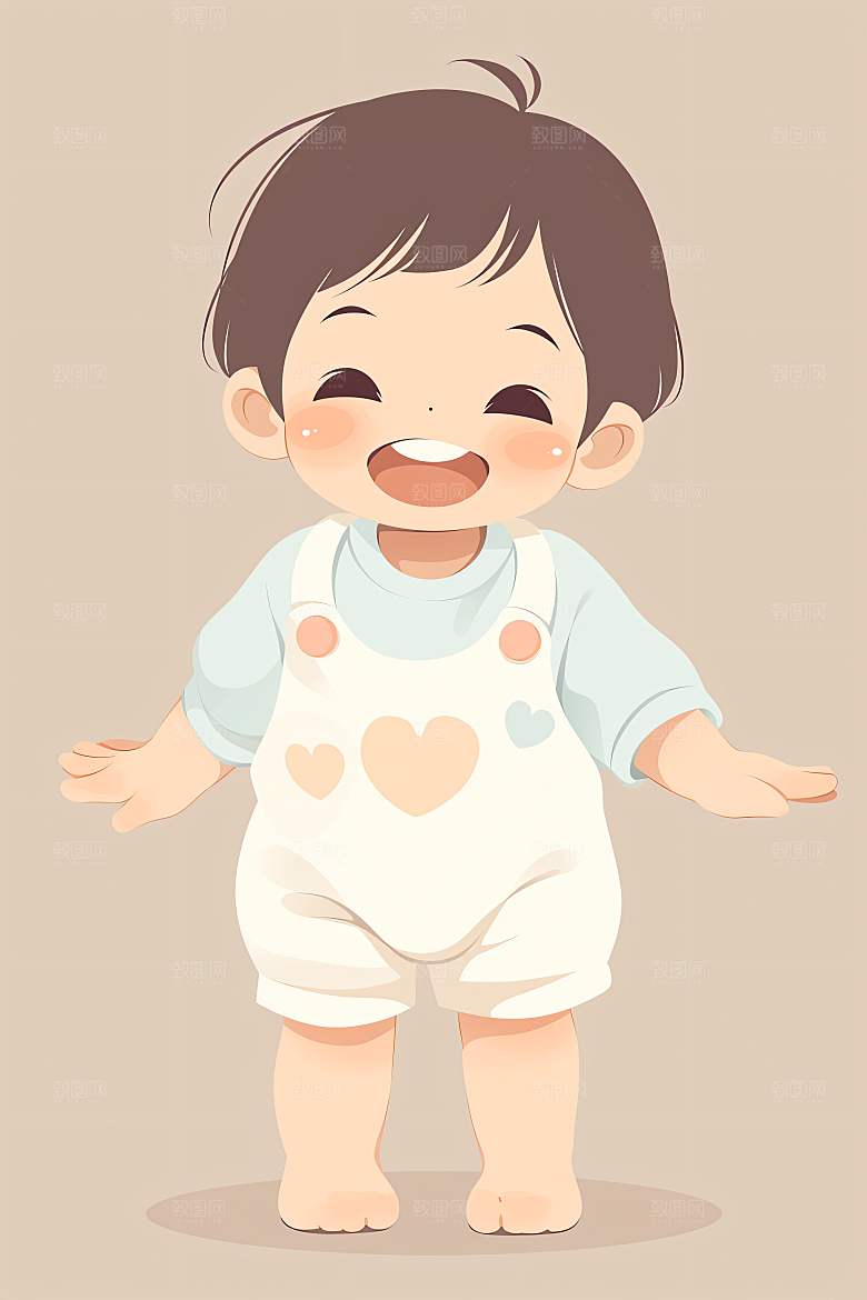 幸福童年高清清新插画