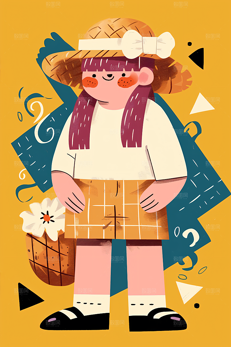 幸福童年休闲高清插画
