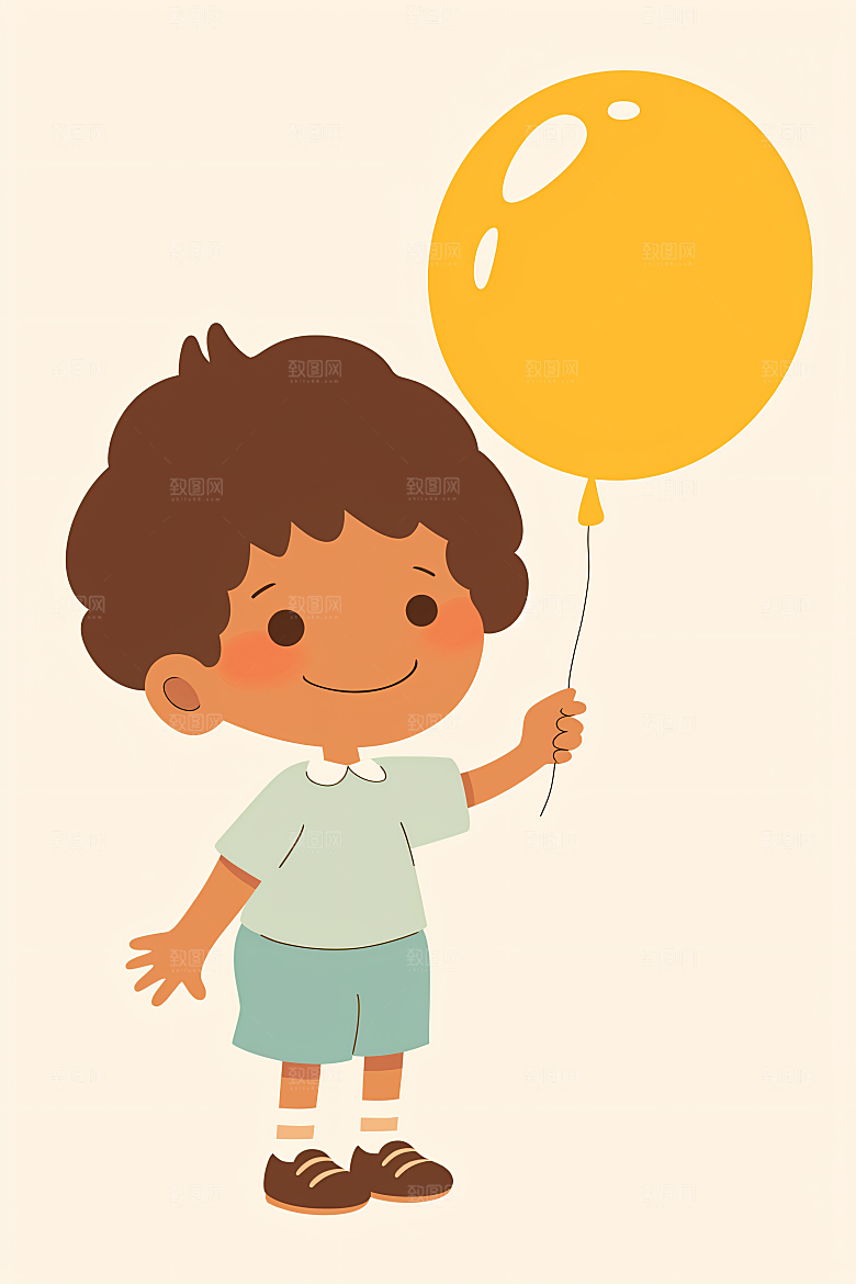 幸福童年可爱休闲插画