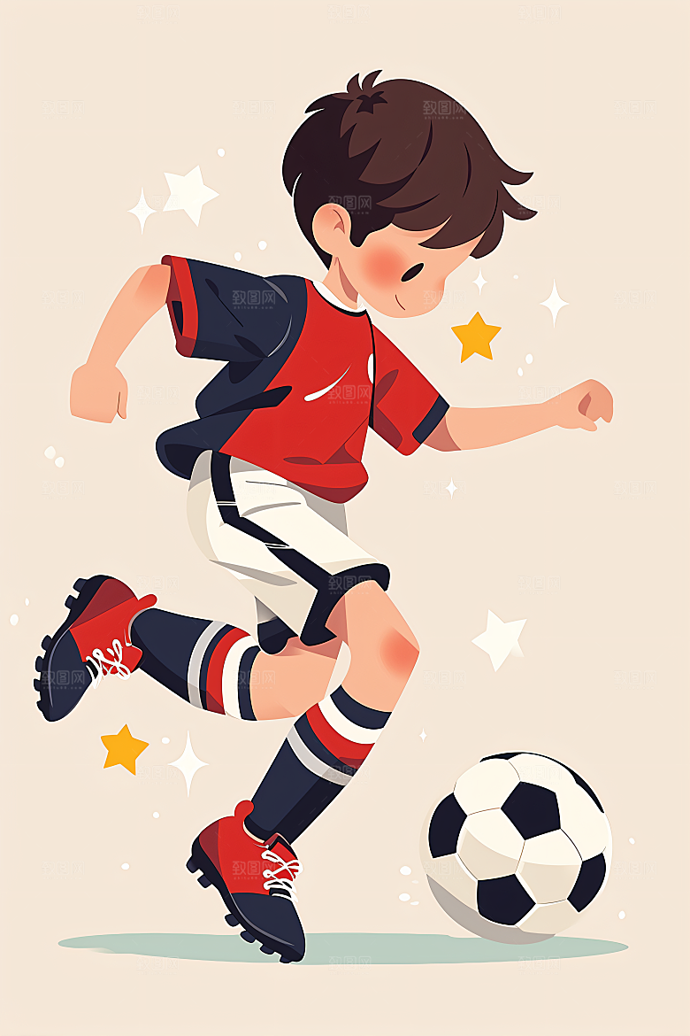 幸福童年人物手绘插画