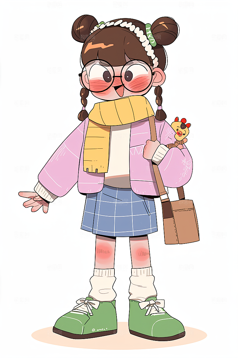 幸福童年快乐孩童插画