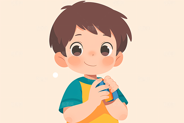 幸福童年高清人物插画