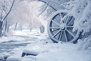 大雪风光户外唯美摄影图