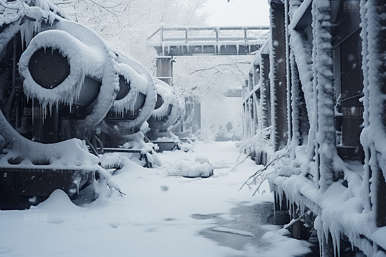大雪风光景色户外摄影图