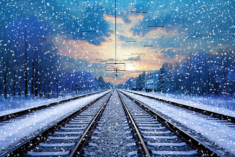 大雪风光唯美浪漫摄影图