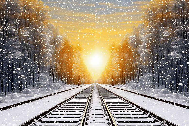 大雪风光景色唯美摄影图