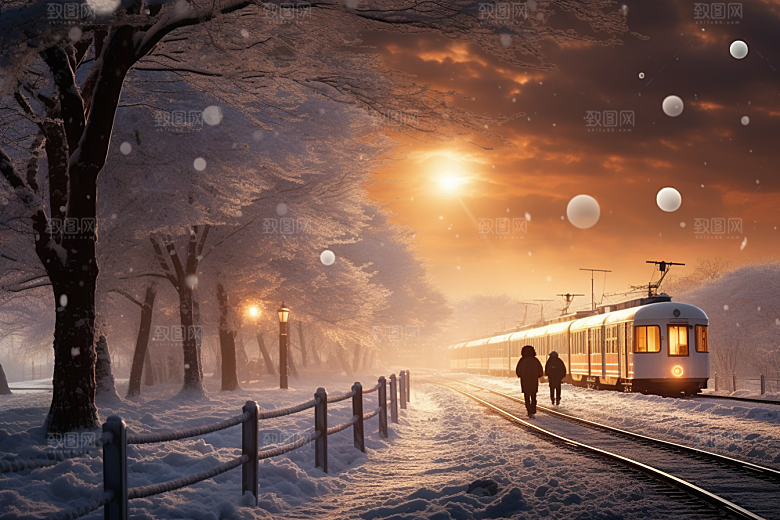 大雪风光高清美景摄影图